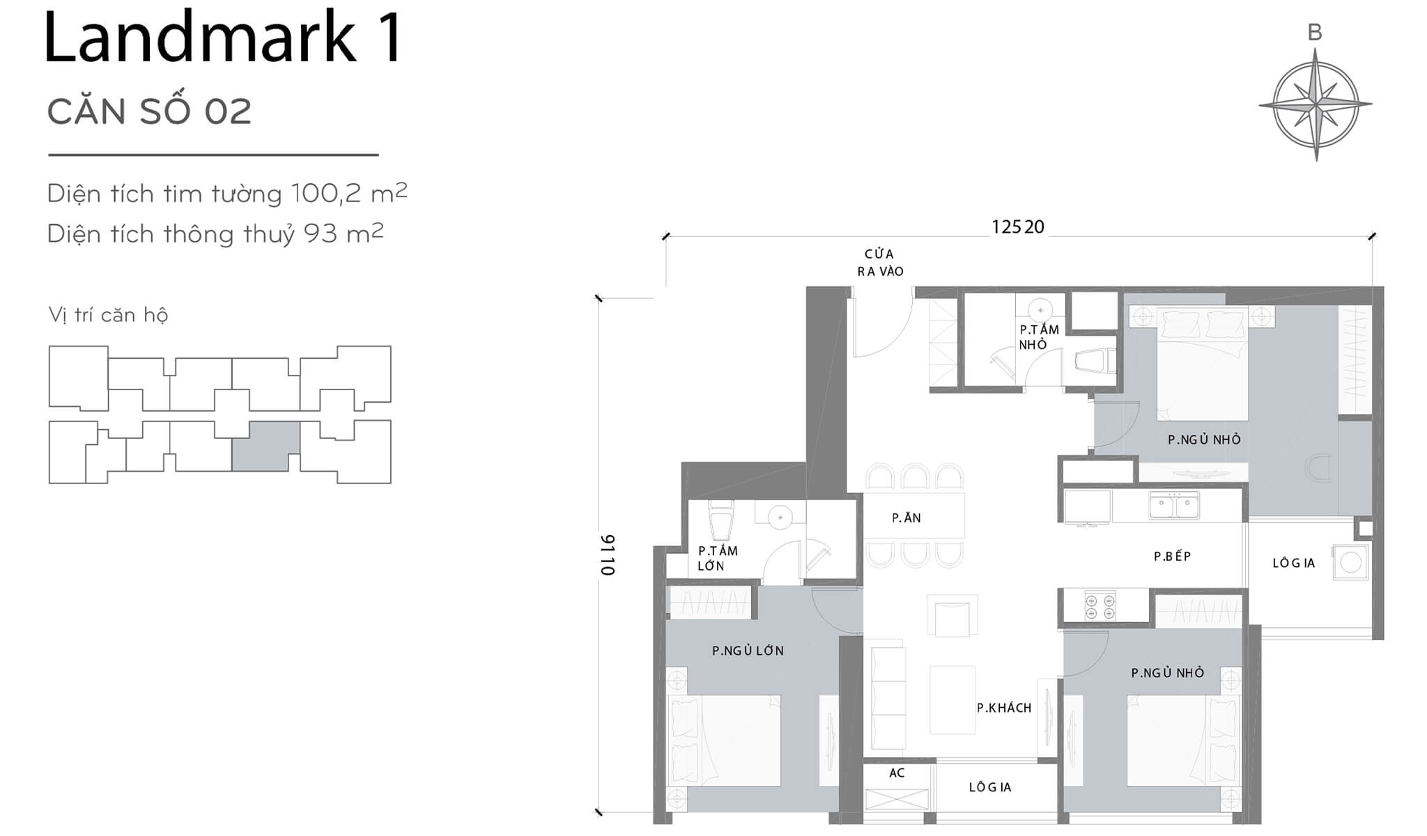 Layout L1-02 | Tòa Landmark 1 - Vinhomes Central Park