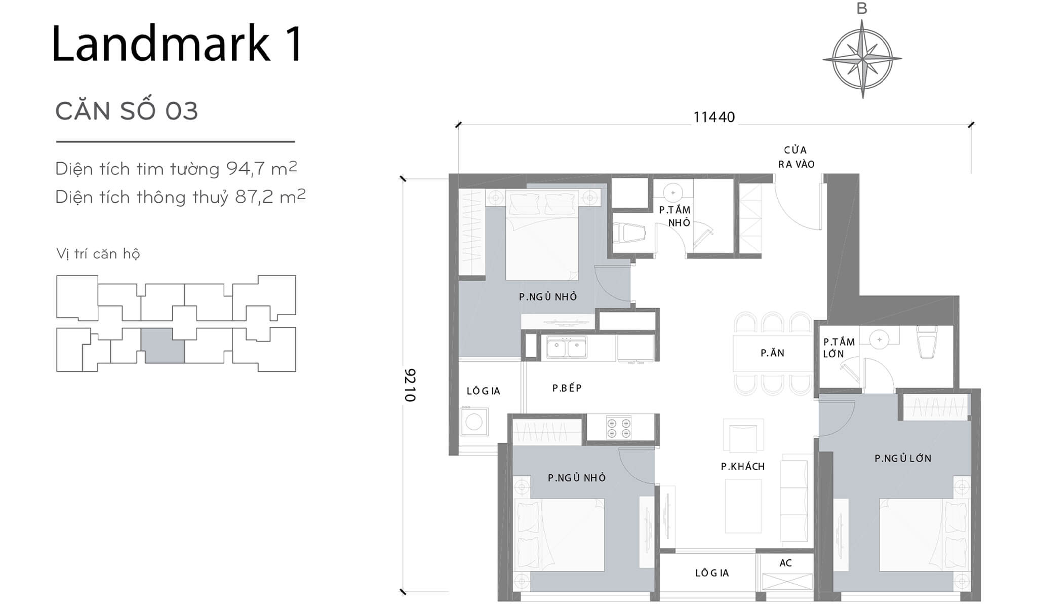 Layout L1-03 | Tòa Landmark 1 - Vinhomes Central Park
