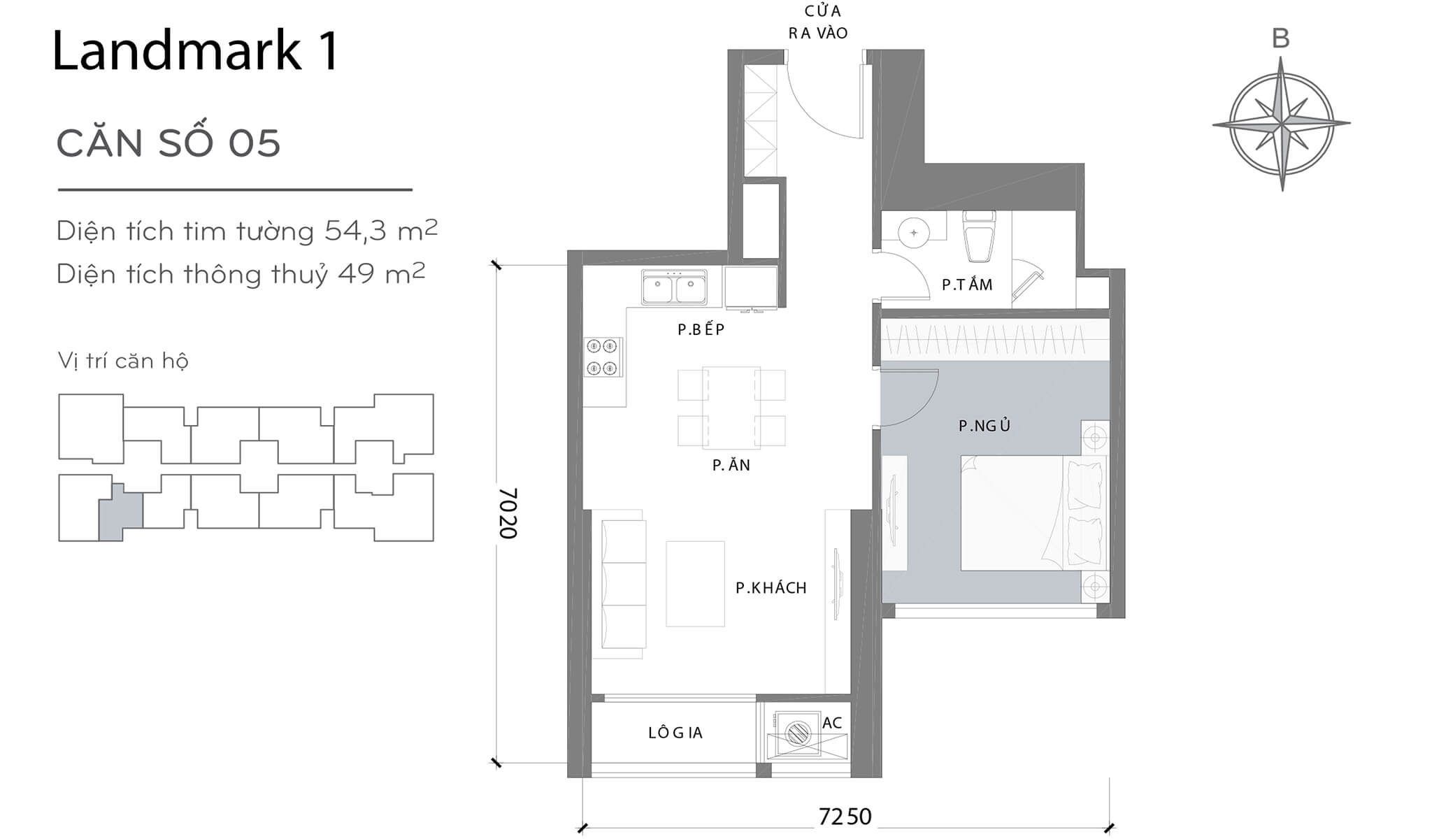 Layout L1-05 | Tòa Landmark 1 - Vinhomes Central Park