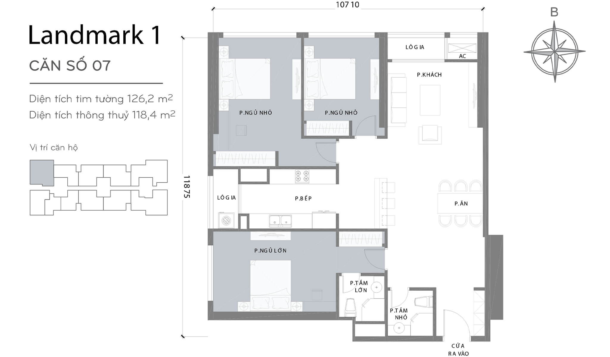 Layout L1-07 | Tòa Landmark 1 - Vinhomes Central Park