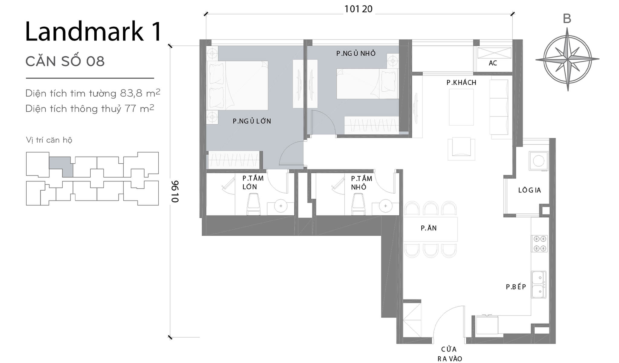 Layout L1-08 | Tòa Landmark 1 - Vinhomes Central Park