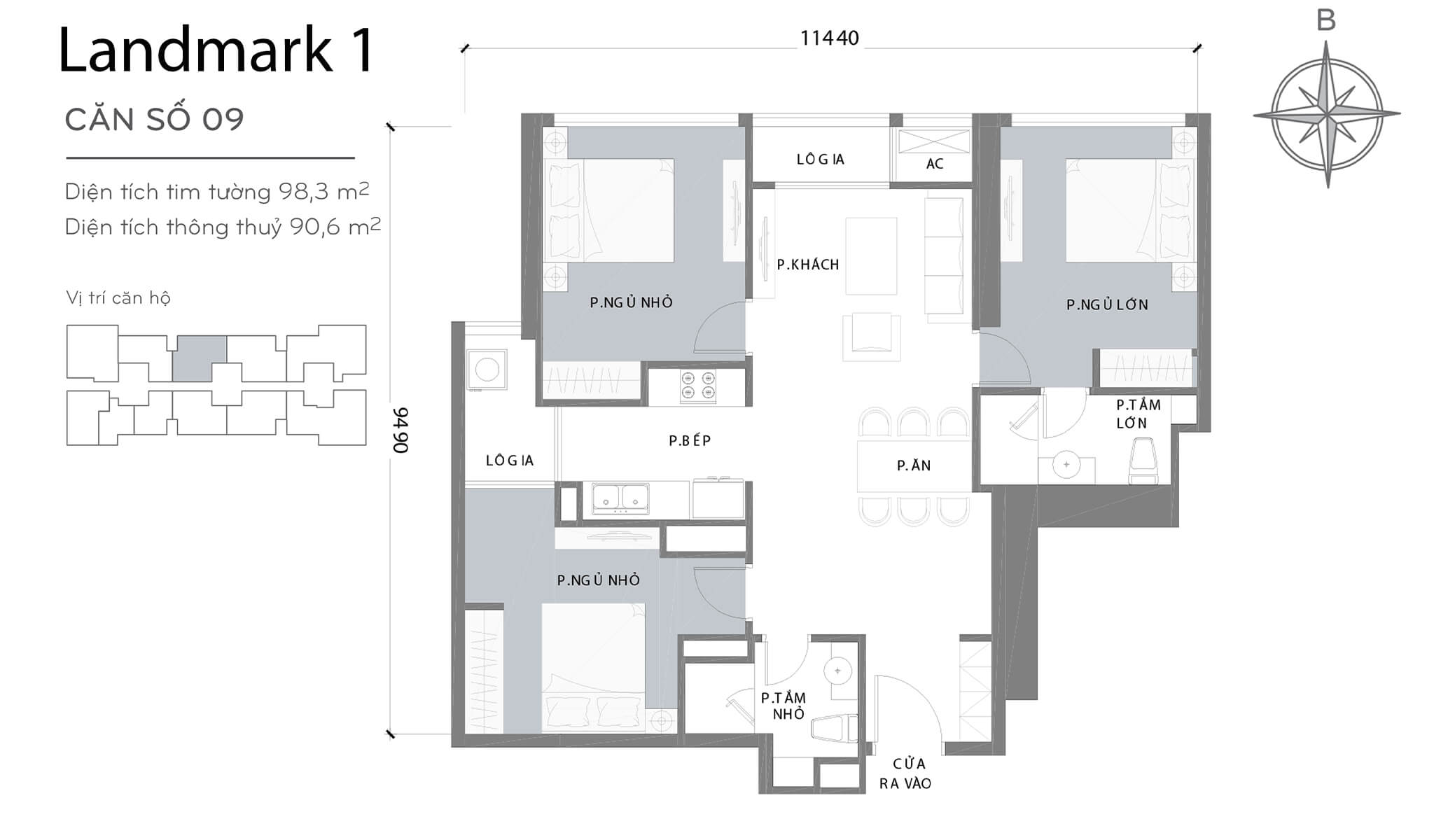 Layout L1-09 | Tòa Landmark 1 - Vinhomes Central Park