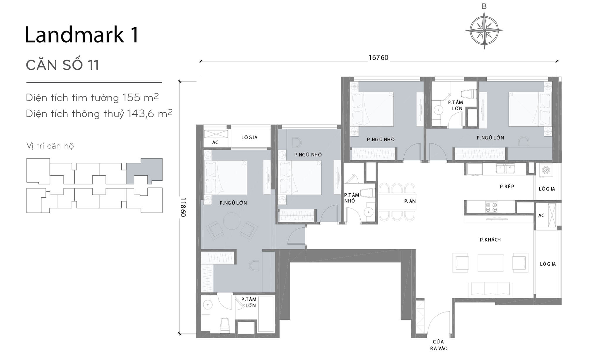 Layout L1-11 | Tòa Landmark 1 - Vinhomes Central Park